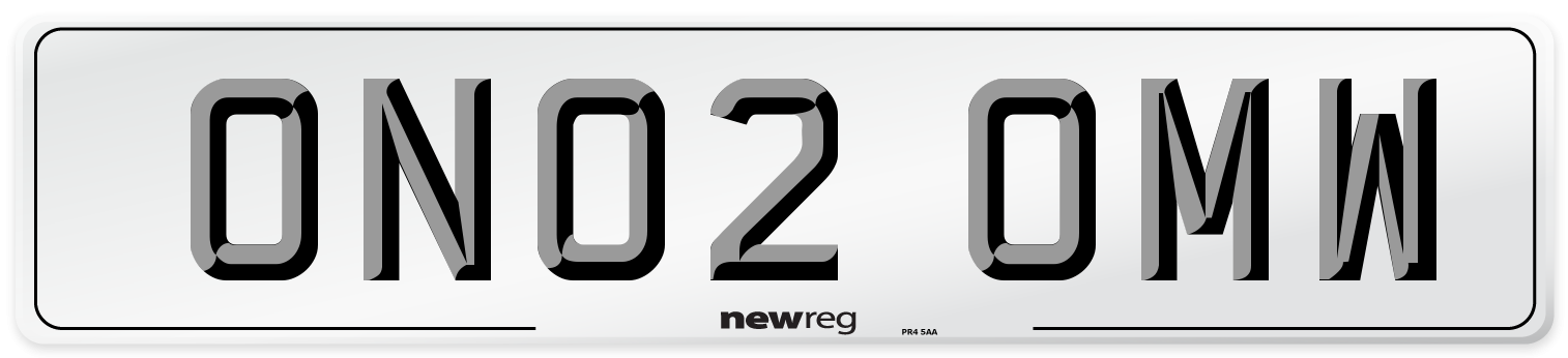 ON02 OMW Number Plate from New Reg